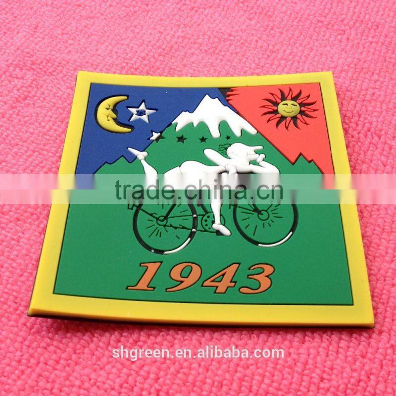 Australia embossed PVC rubber patch for canvas bag