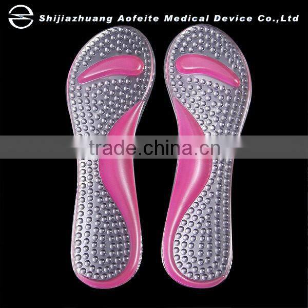 2 Pair Silicone Gel Non-Slip Arch Support Pads Shoe Heel Silicone Insole Cushion