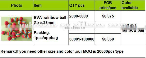 eco-friendly professional rainbow eva foam balls