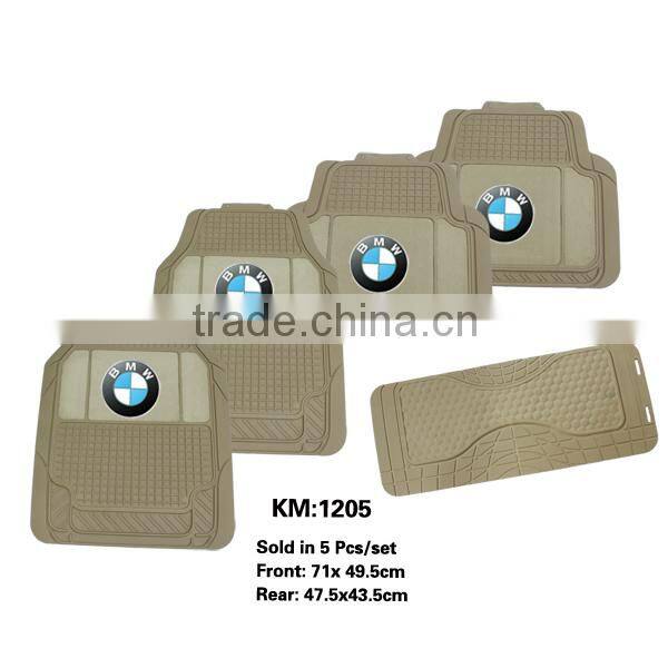 new pvc with carpet material car mat