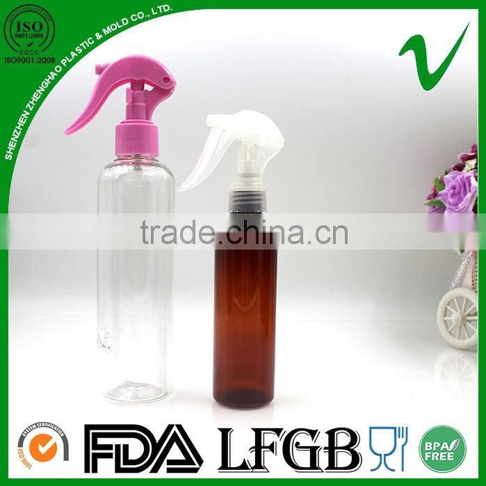 PET boston round empty 120ml deodorant plastic bottle with trigger sprayer