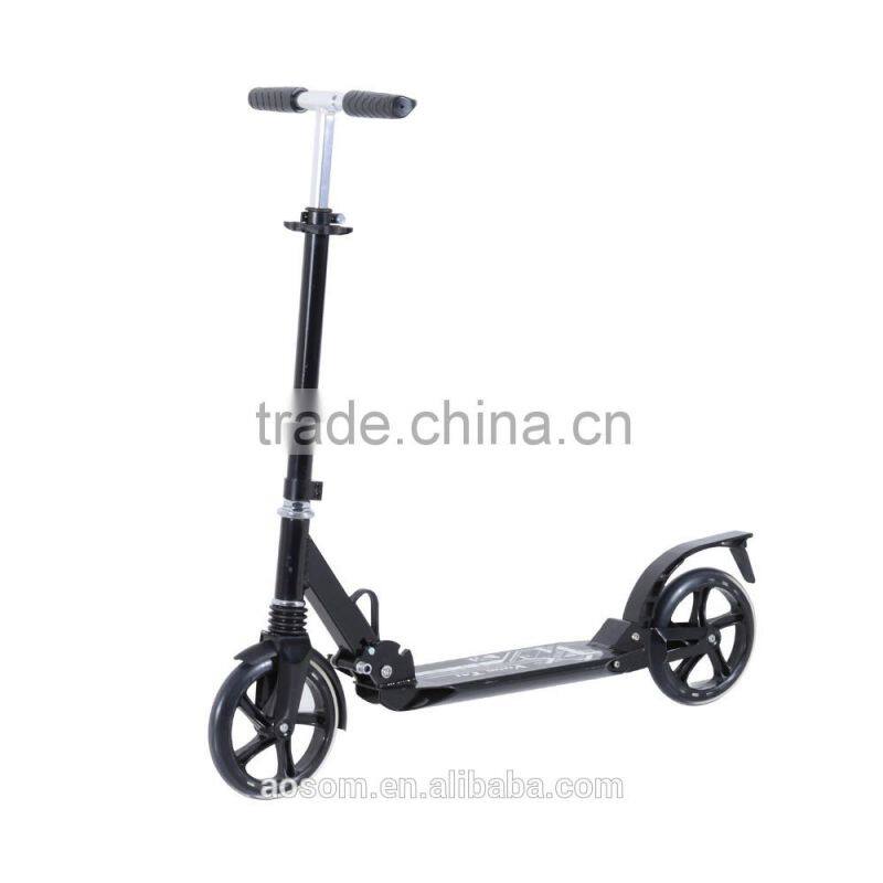 HOMCOM Black 2 Wheels T-Bar Stunt Push Mini Scooter