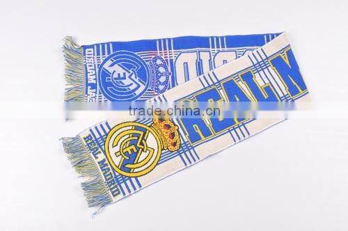 Acrylic Jacquard football fan scarf OEM welcome