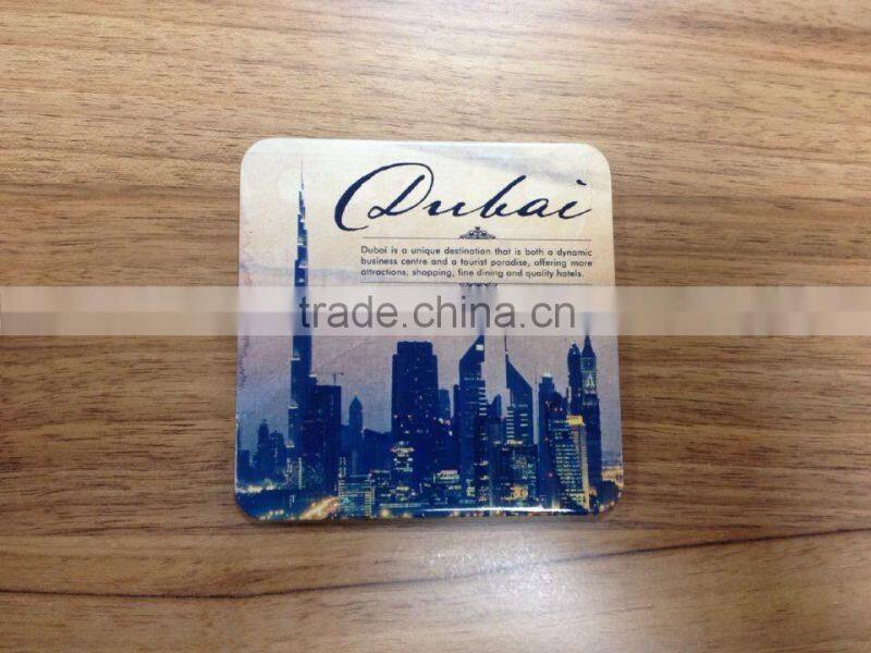 tin cork board coaster