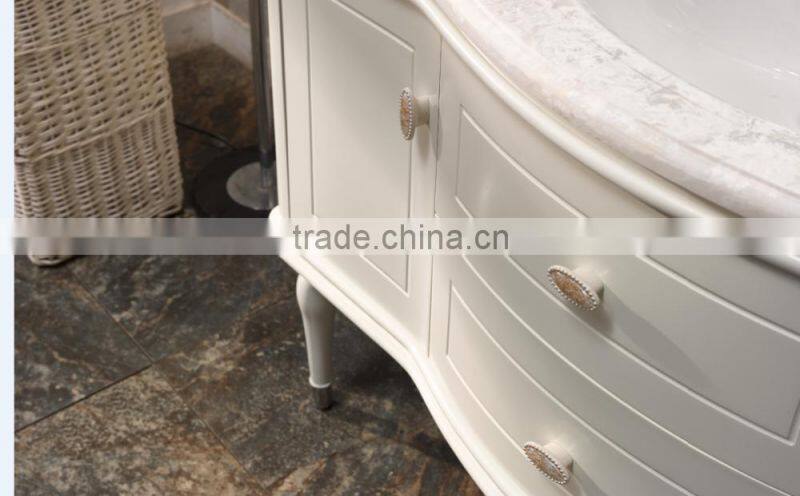 solid wood,oak wood bathroom cabinet withTouch screen lamp mirror cabinet