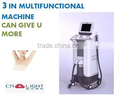 NEW technology High power hair removal e-light ipl rf nd yag laser multifunction machine