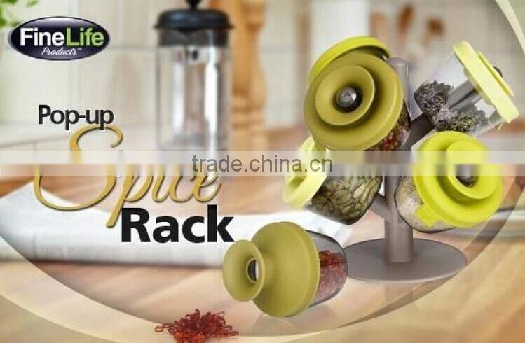 2014 hot selling ABS tree cruet for kitchen using creative caster 6pcs per set seal pot