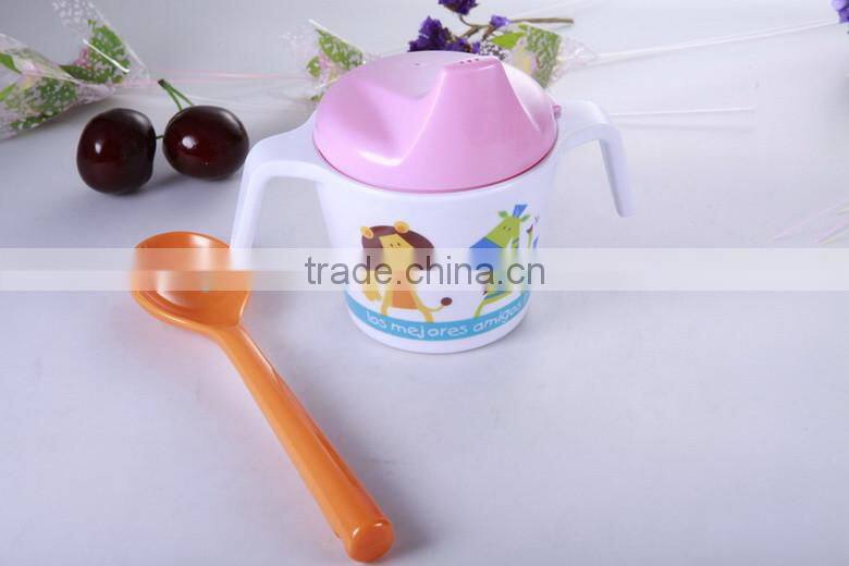 Cartoon design healthy 5pcs set melamine dinner set with gift box packing