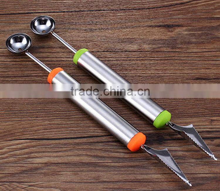 Multifunction Kitchen Fruit Salad tool , Carving knife & Melon baller