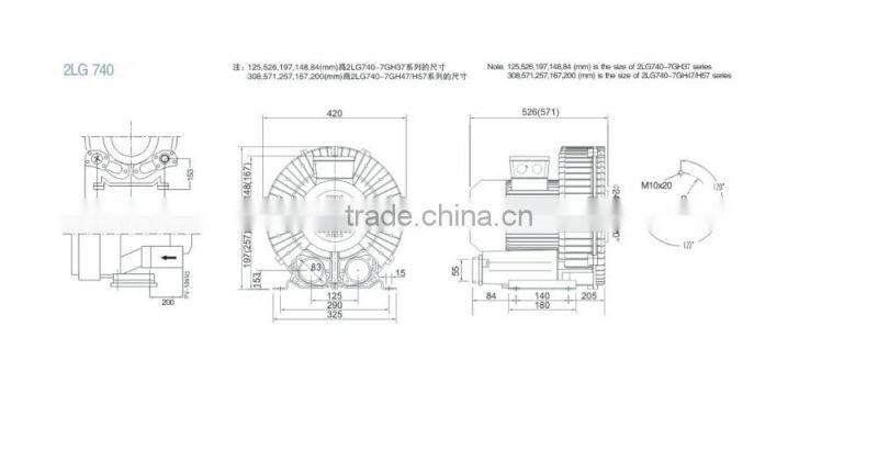 China High Power Industrial Suction Regenerative Blower