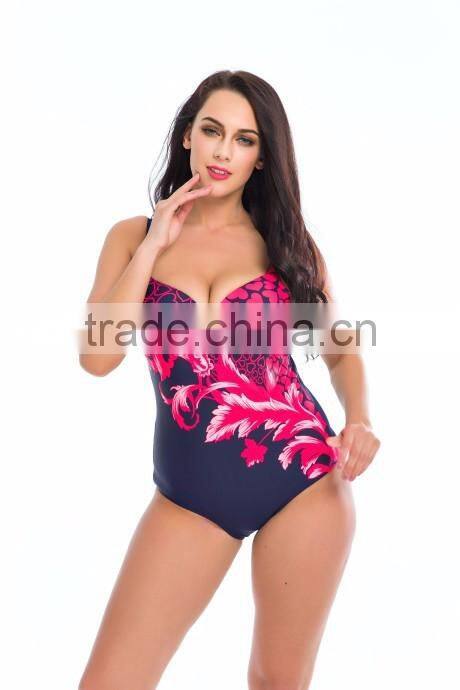 2016 new sublimation printed plus size swimwear