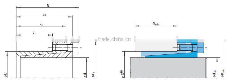 Lock assembly RLK 110 Taper Lock Hub Capt Lock with Radial Flat Height