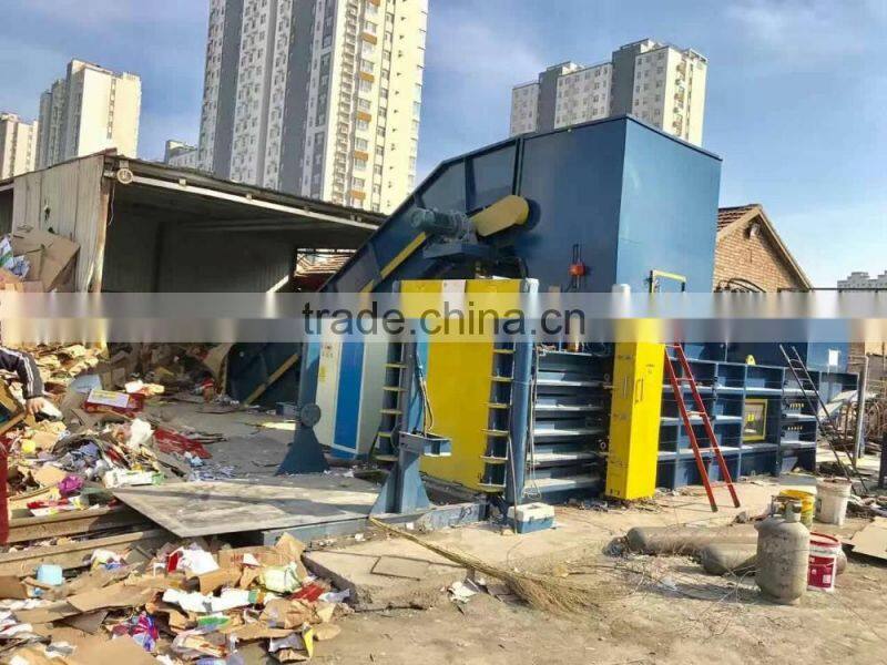 Automatic horizontal closed door baler, baling machine for waste paper, carton, cardboard