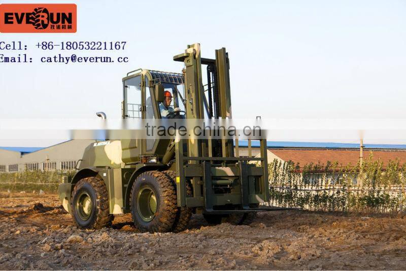 Everun 4X4 Rough Terrain Diesel Forklift 5 tons with Cummins Engine(ER5000)