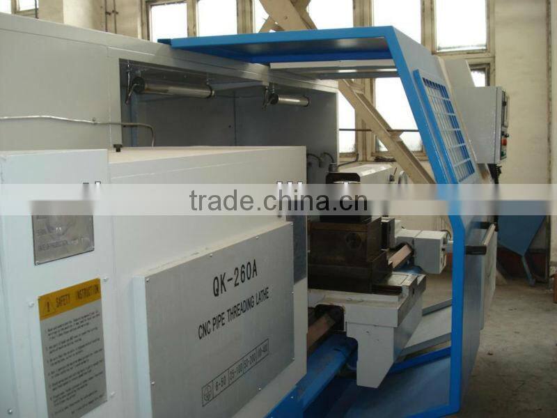 10" Large Spindle bore CNC Pipe Theading Lathe Machine QK-260A / CNC Oil Field Lathe