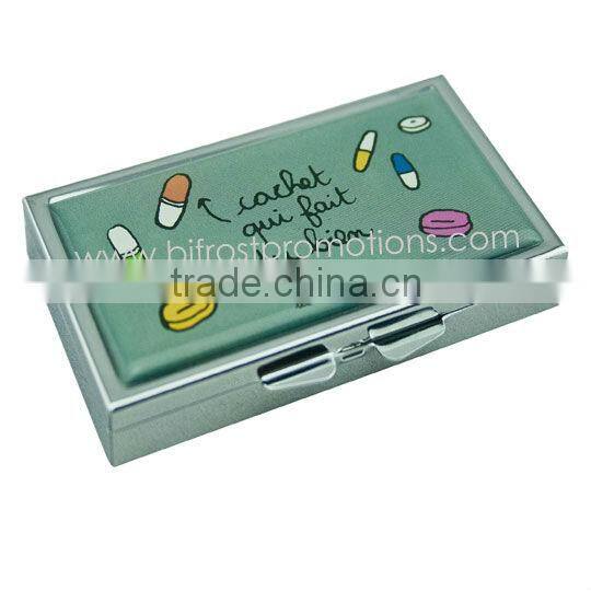 7 Compartments Lockable Metal Pill Box