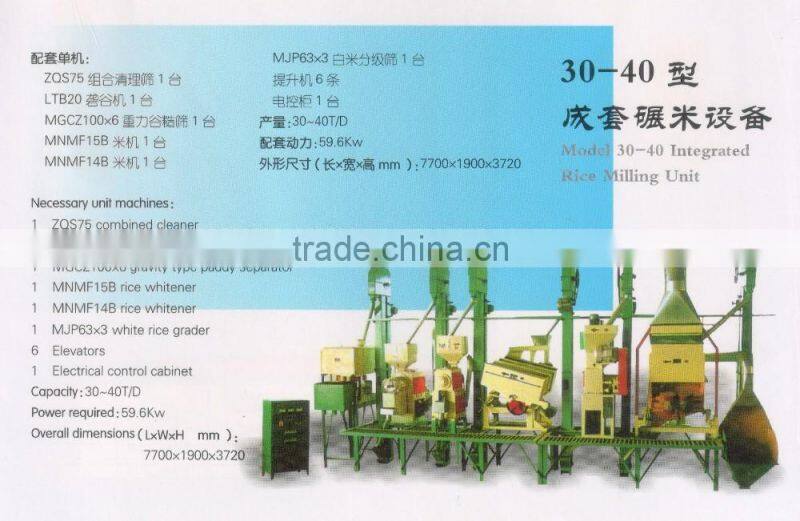Rice processing machinery