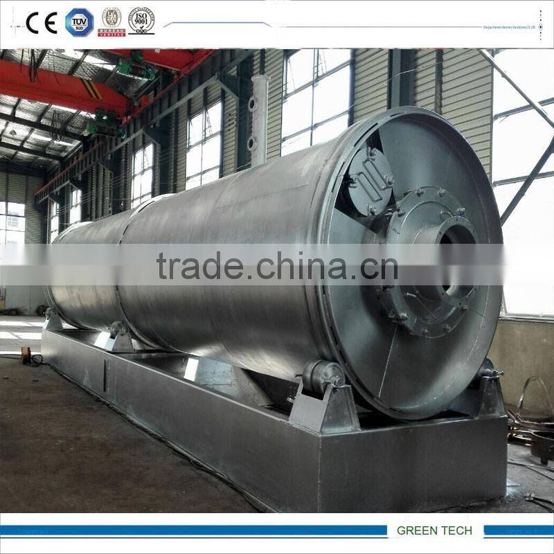 auato feeding semi-continuous waste recycling plant making pyrolysis oil