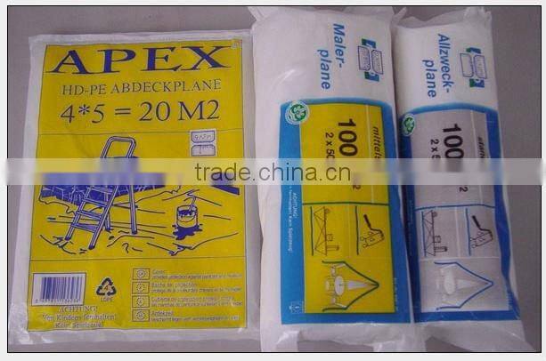 Plastic protective drop cover sheet,drop cloth
