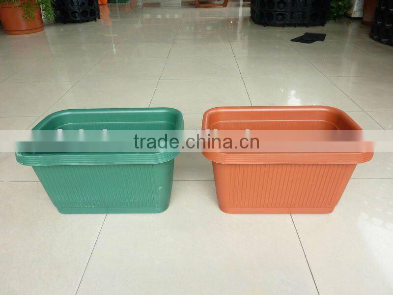 Rectangular PP plastic flower pot for planter