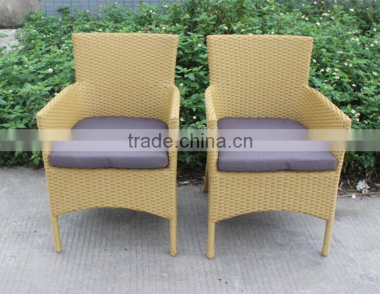 4 seat rattan outdoor dining set with teakwood (807+8004AC)