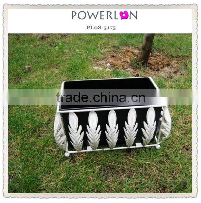 Spring outdoor decorative small metal flower pot