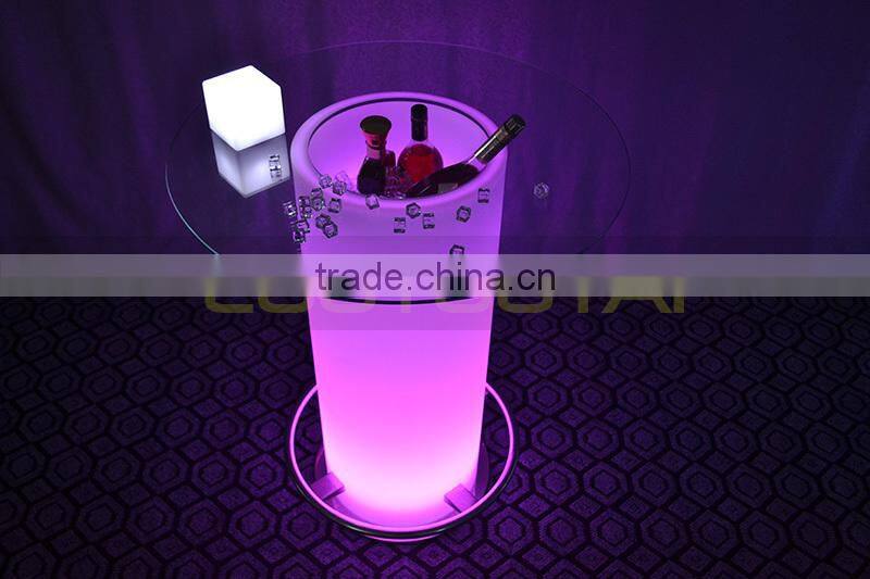led cocktail table/RGBW color change remote control led tea/coffee table