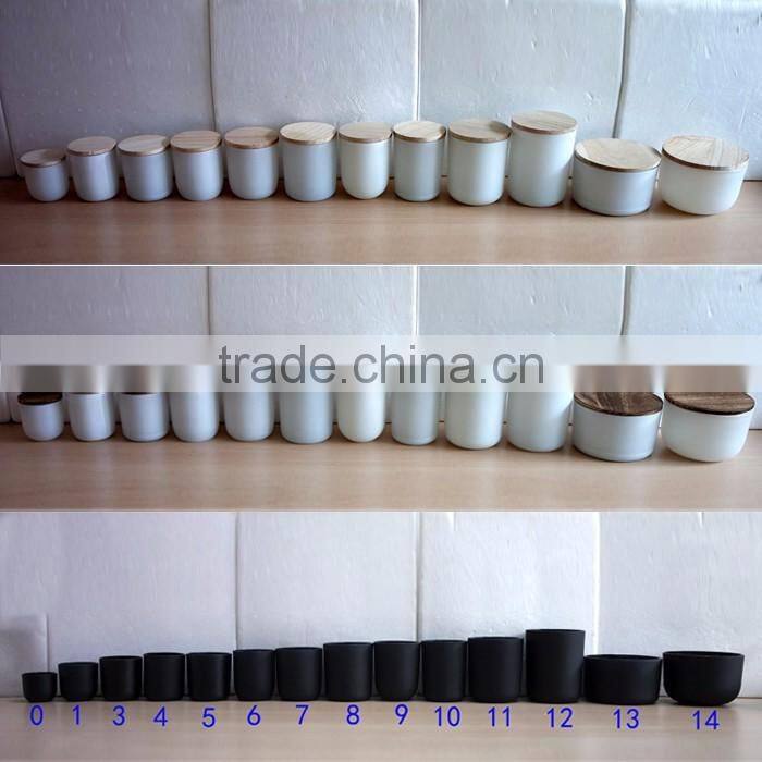 10oz glass candle jars amber/white/black candle container glass candle cup