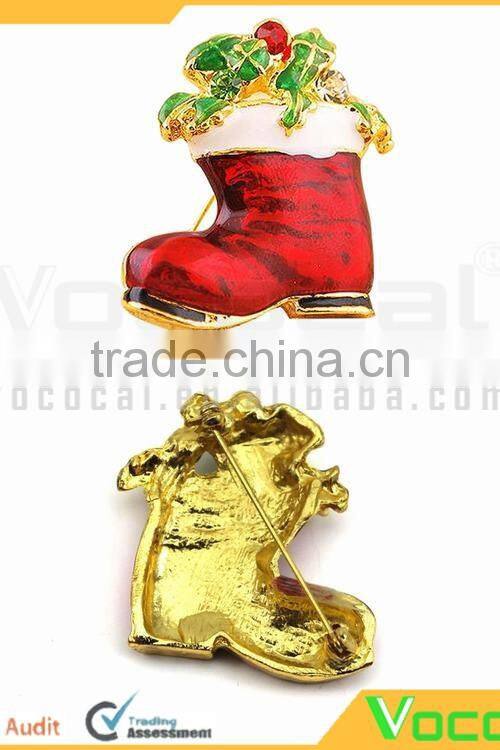 Alloy Brooch Pin for Christmas Theme Party Decoration Gift