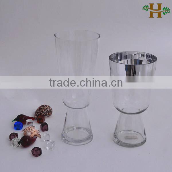 Clear glass vases for flower arrangements