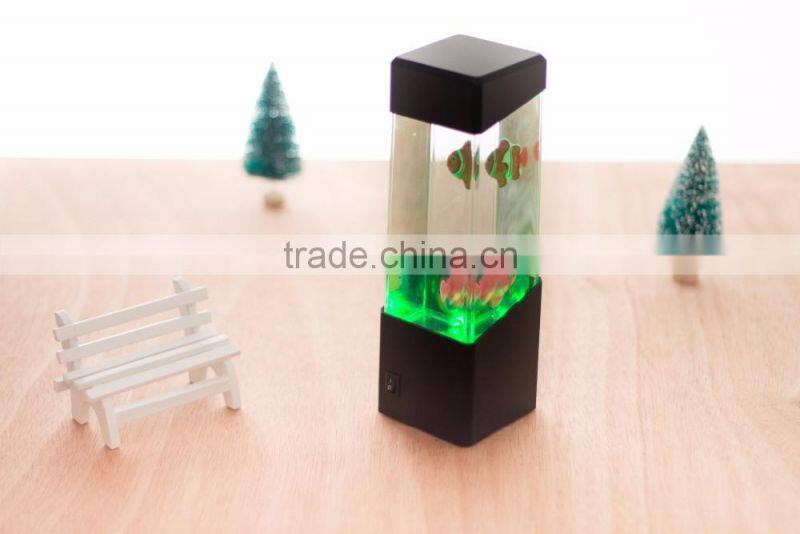 New Arrival LED Colorful Changing Decorative Volcanic Lights, Flashing Jellyfish Light, Table Mini Aquarium With LED Light