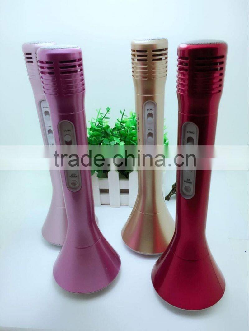 Mini Portable Cheap Hot Sale Bluetooth Wireless Handheld Karaoke With Colorful Flashlight