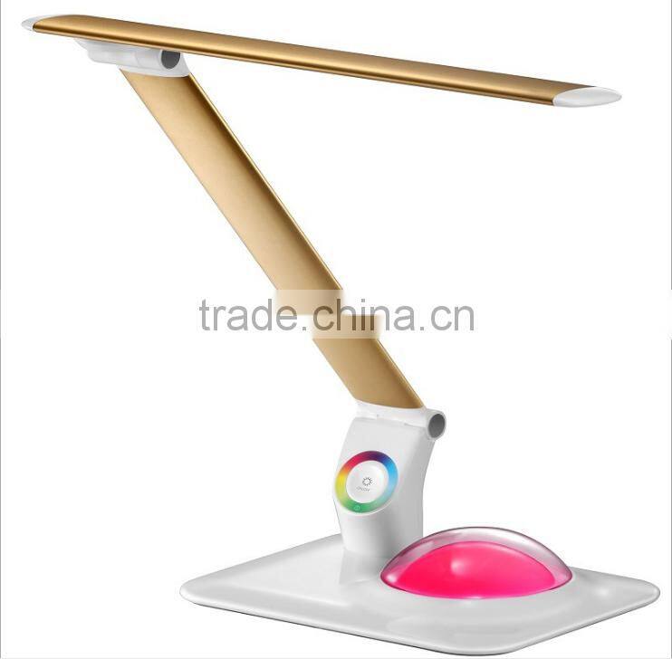 New Fancy Eye Protect Energy Saving LED Table Lamp, Aluminum Alloy Folding Office Multi-functional Color Changing Reading Lamp