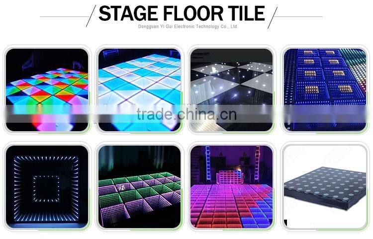 2017 illuminated rgb color changing 3D mirror dance floors