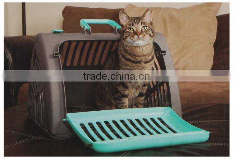 New design portable triangular folding plastic cat carrier