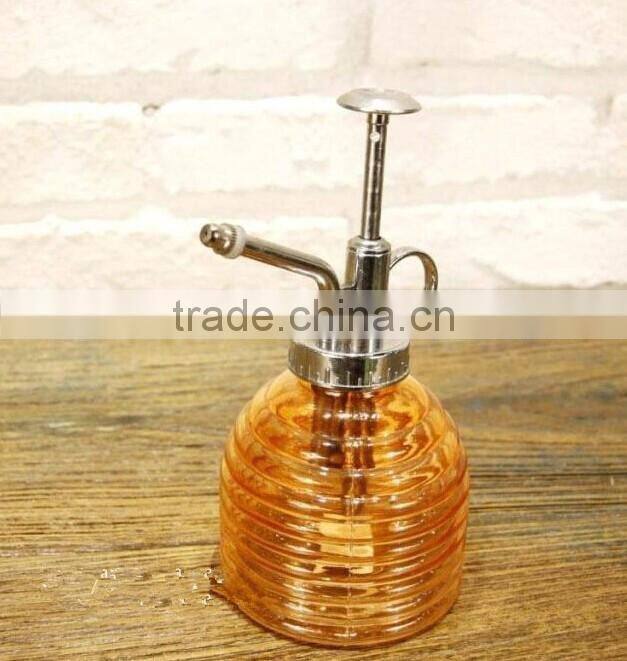 clear round glass oil bottle/watering can/spray bottle/sprinkler