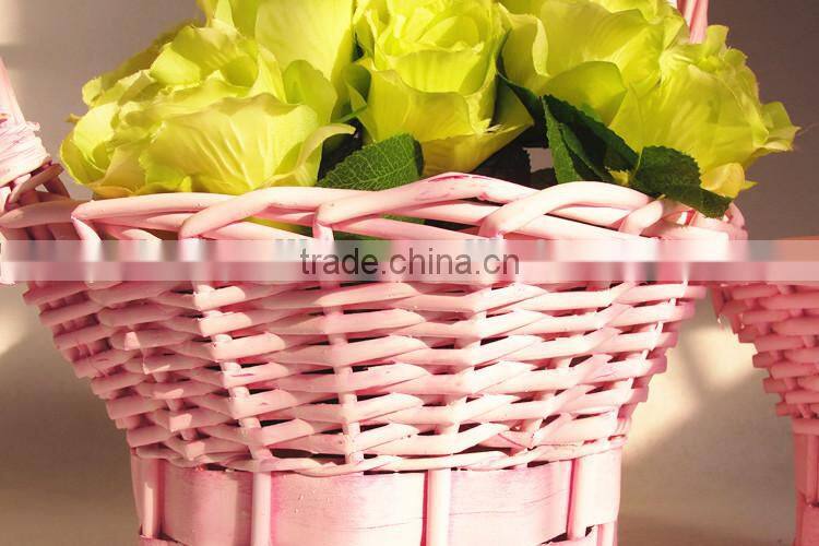 half willow material small wicker empty gift basket