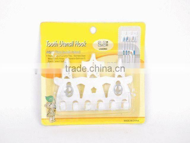 Sucker type Human shaped plastic toothbrush holder plastic bathroom accessories