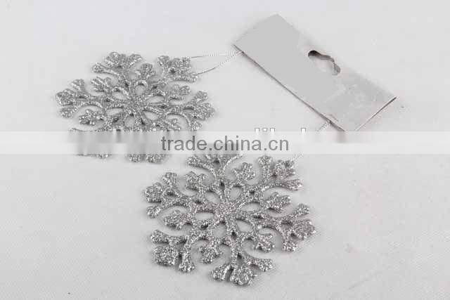 2PC Christmas decoration snowflake pendant