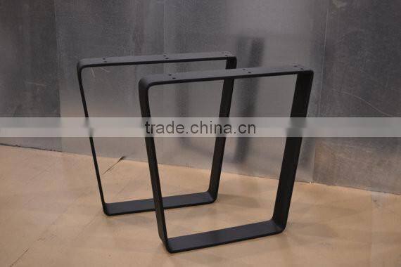 Wholesale 28 inch metal flat steel black coated wood furniture feet