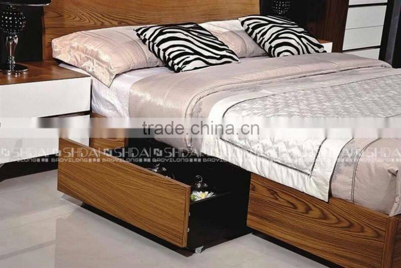 2016 modern metal decorating furniture design plywood box bed and cabinet sets