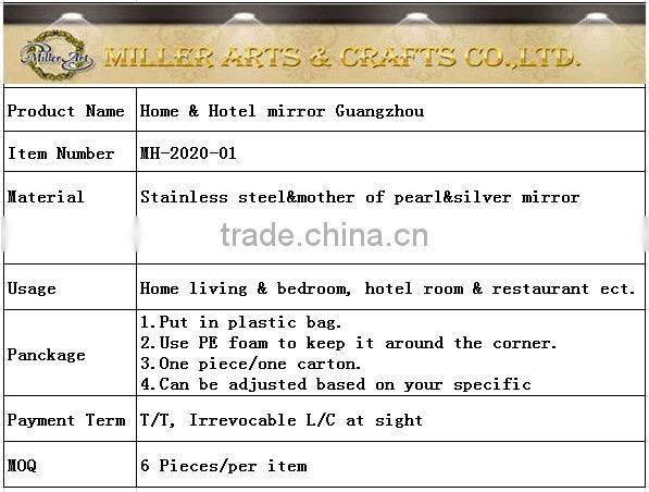 Mother of pearl mirror for home decoration MH-2020-01