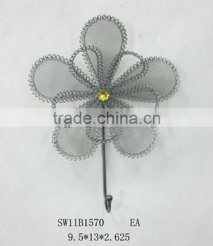 NEW style iron flower wall decoration with hook