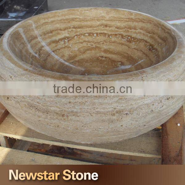 High quality Chinese natural stone travertine sink
