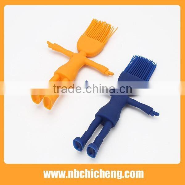 4pcs Silicone Man Shape Kitchen Tools, Silicone Spoon, Silicone Brush, Silicone Spatula, Silicone Eggbeater