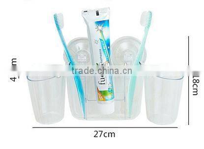 plastic transparent toothbrush holder combination set