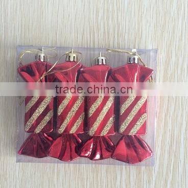 2015 New Design 4 pcs of Christmas decorations CANDY SHAPE