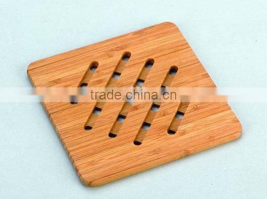 SQUARE WOODEN/BAMBOO bowl plate dish PADS with hole