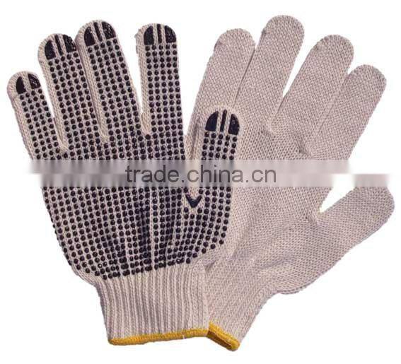 PVC dotted cotton gloves