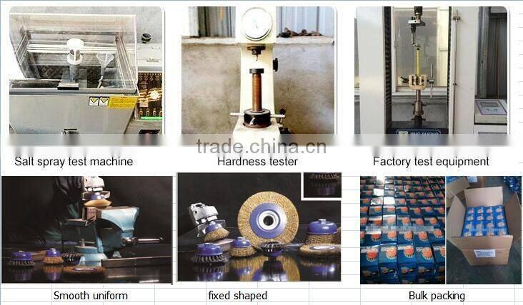 3" steel wire cup brush wheel twist knot crimped bowl disc abrasive M10 round grinding cheaning brush